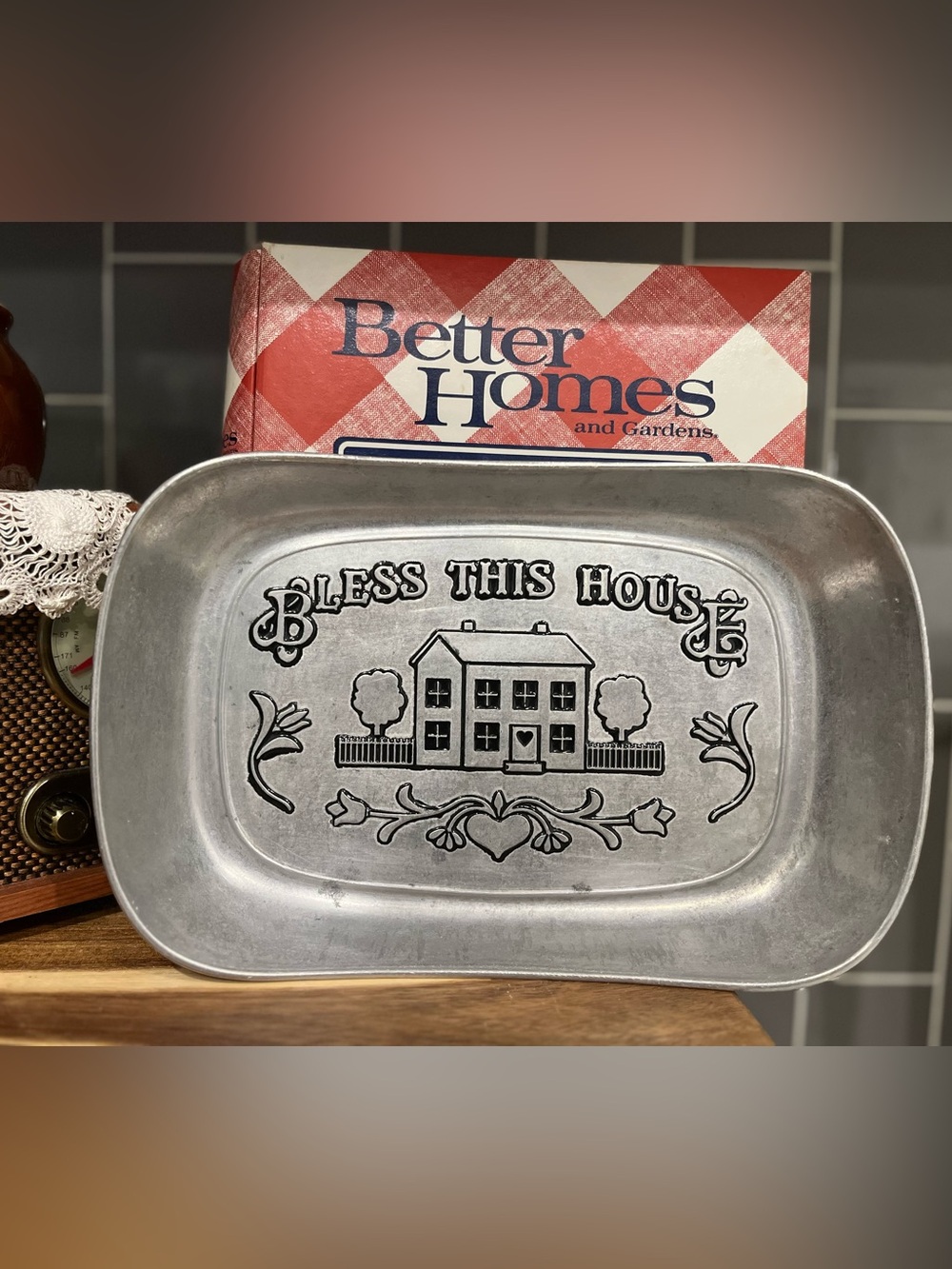 Wilton Armetale “Bless This House” tray